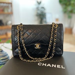 Vintage Double Flap 24K Shoulder Bag